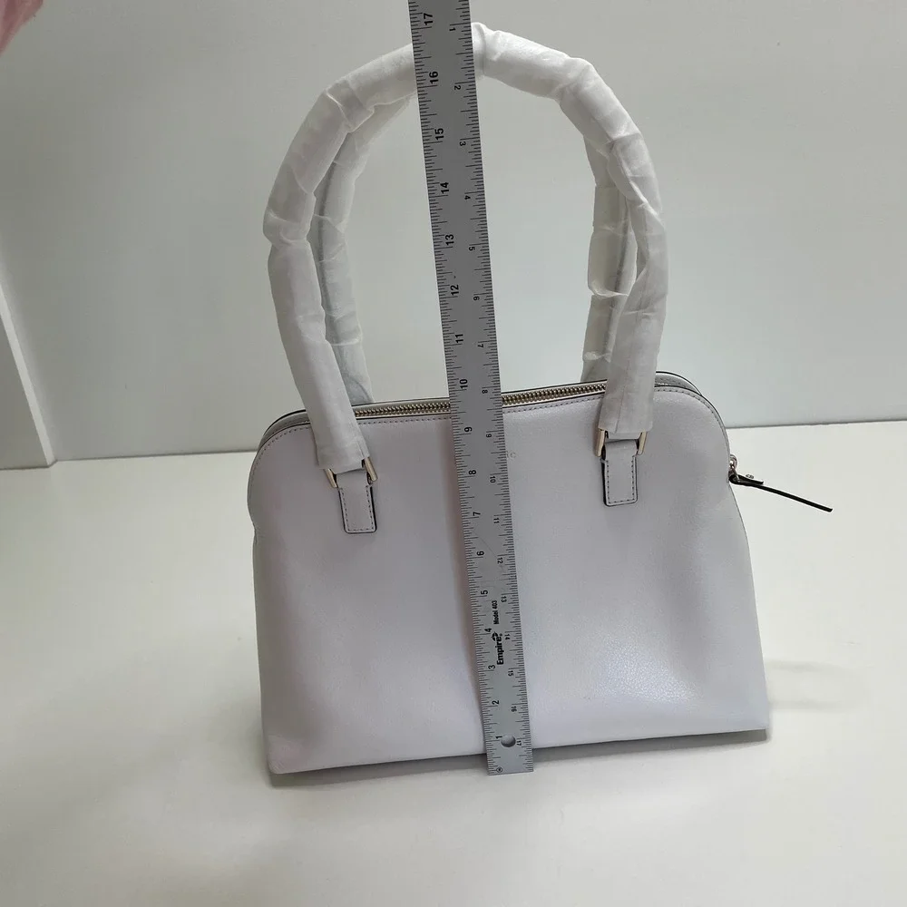 Kate Spade Small Mariella Greene Street White Leather Satchel Purse‎ Bride NEW